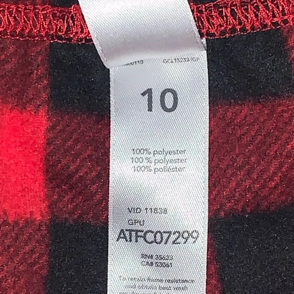 Just One You by Carters Boys Size 10 Lounge Pajama Set Pants Shirt Buffalo Plaid